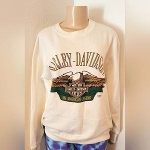 Vintage 1990 3D Emblem harley davidson sweater size large